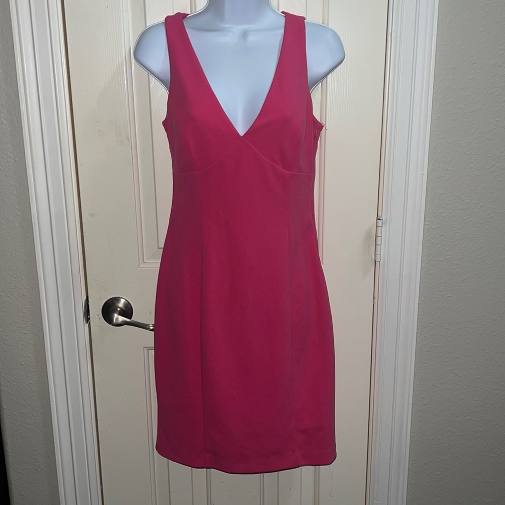 Vince Camuto Beautiful Twist Back Pink Lined Dress